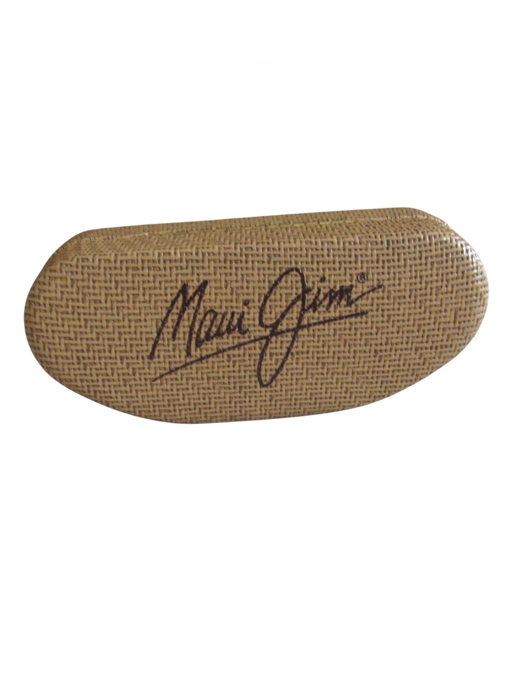 Maui Jim Faux Bamboo Hard Clamshell Sunglass Case CASE ONLY Tropical Vacation